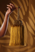 Gold Beaded Tassel Tiny Bag