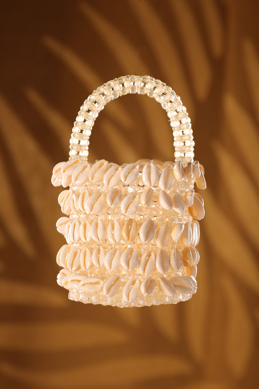 Cowry Shell Beaded Bucket Bag