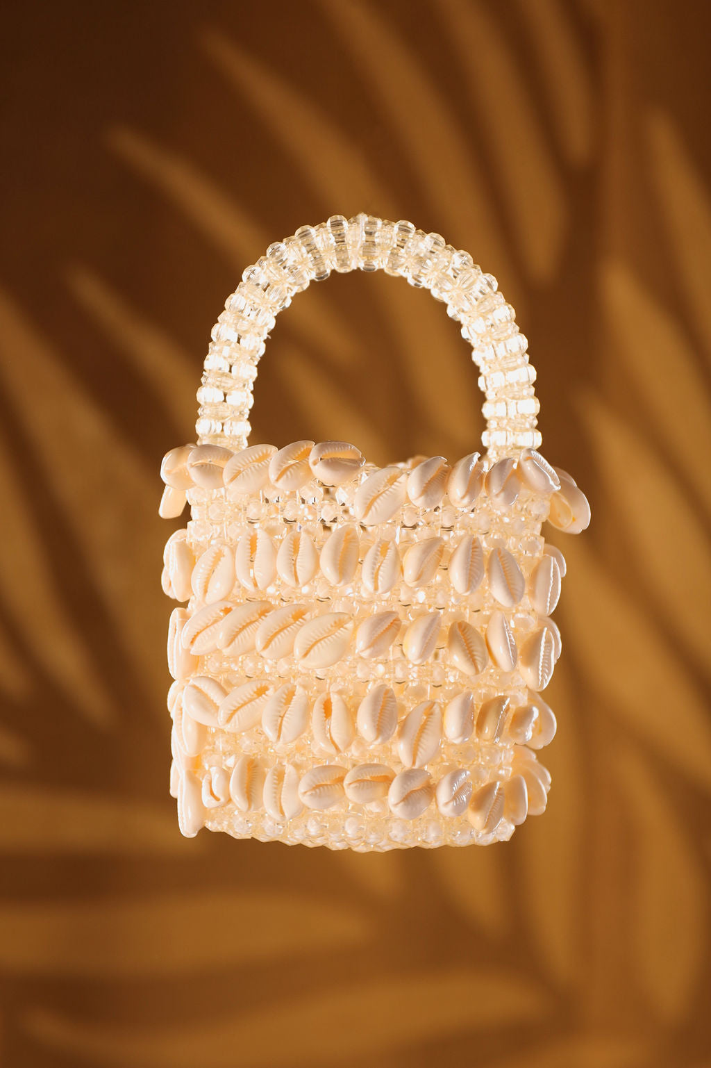 Cowry Shell Beaded Bucket Bag