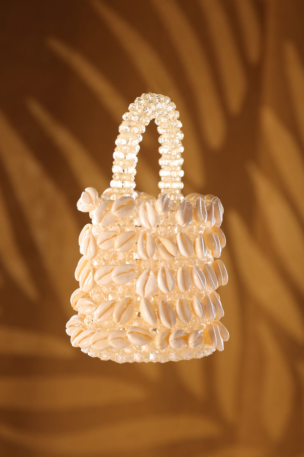 Cowry Shell Beaded Bucket Bag