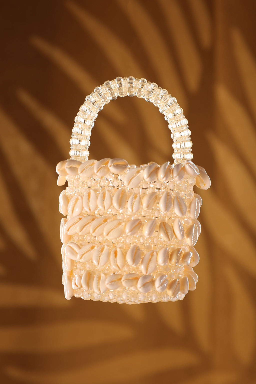 Cowry Shell Beaded Bucket Bag