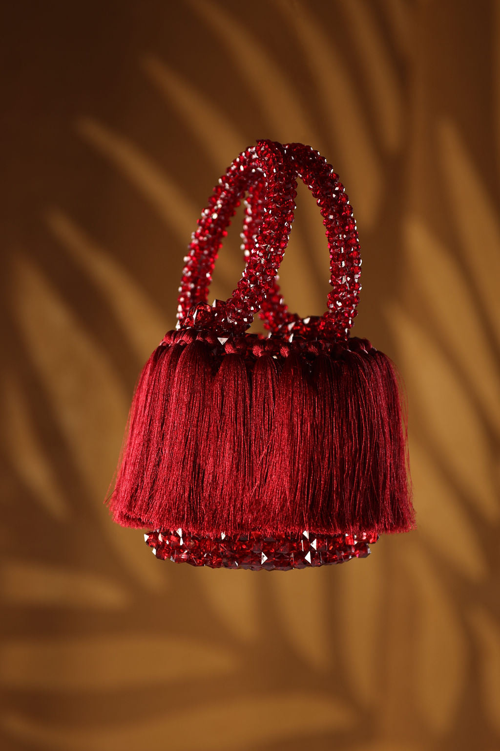 Red Beaded Tassel Mini Bag