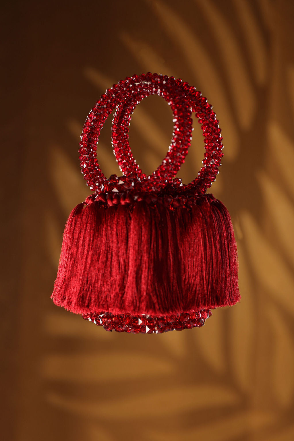 Red Beaded Tassel Mini Bag